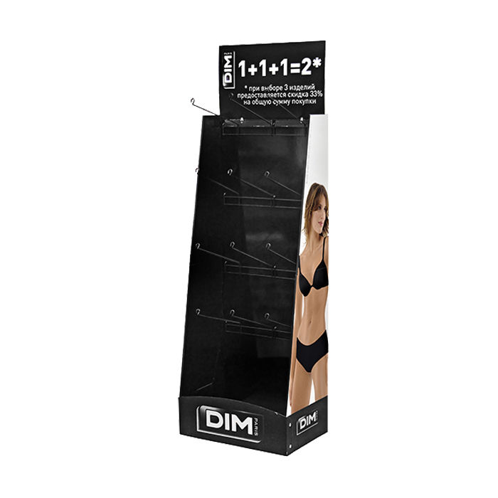 Custom Cardboard Display Walmart Underwear Bra with Hooks
