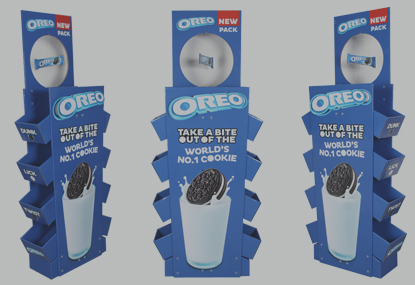 Oreo Sandwich Biscuit Cardboard Display Stand